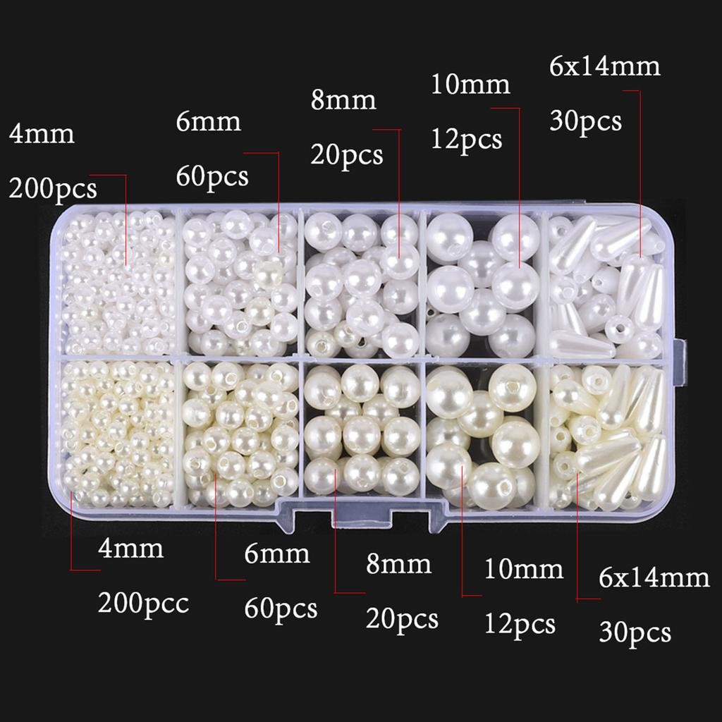 ABS Imitation Pearl Diy Handmade Earring Material Bag Homemade Bracelet Beaded Hairpin Accessories Loose Bead Box