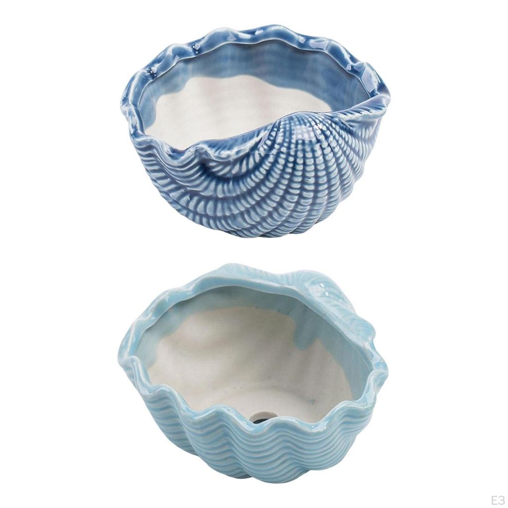 Керамический цветочный горшок Декоративный цветочный горшок в форме раковины для балкона