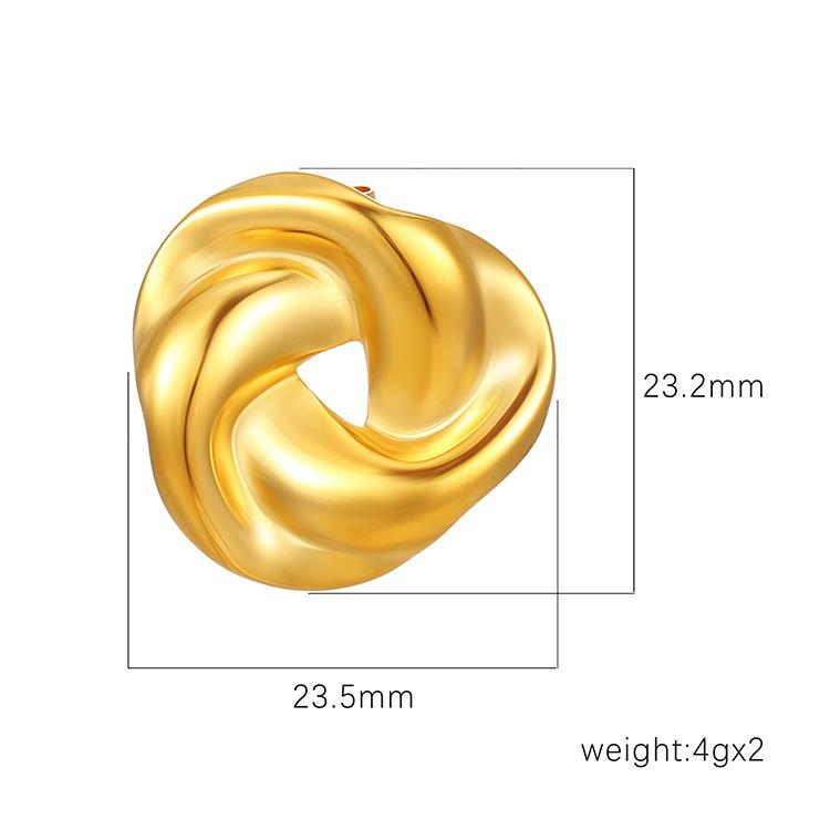 Серьги Trend Twist Irregular из нержавеющей стали, женские серьги Trend Premium Sense с покрытием 18K