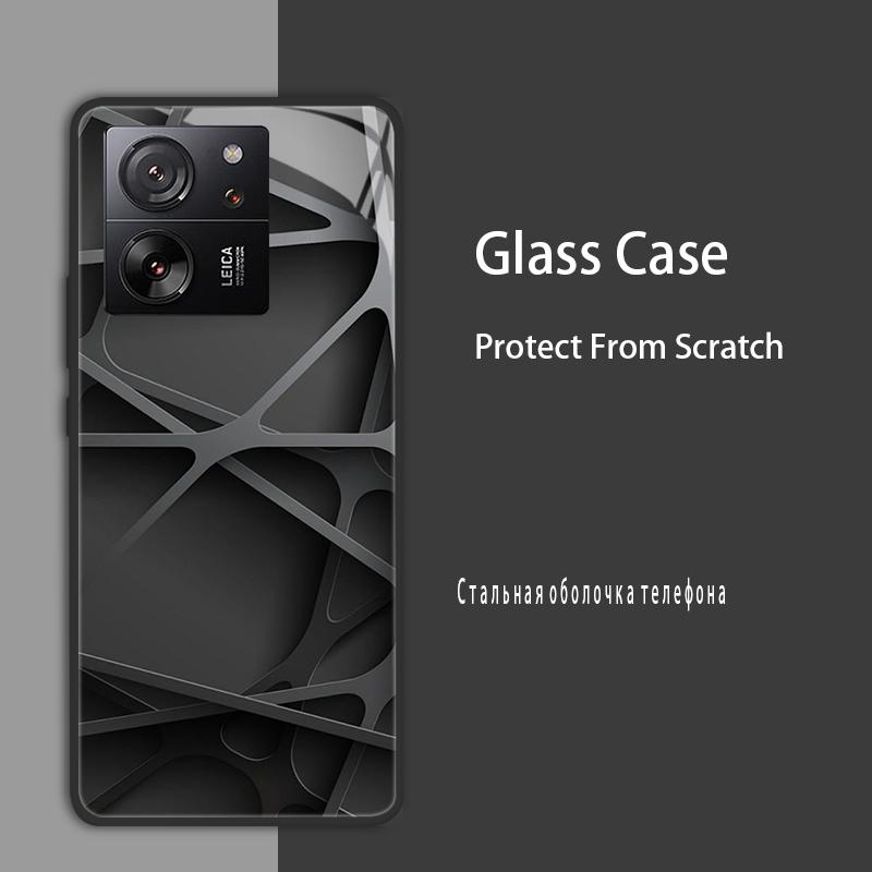 Для Xiaomi 13T 13T Pro Чехол Защитный Чехол из Закаленного Стекла Жесткий Ударопрочный Чехол Бампер Для Xiaomi Mi 13T Pro Mi13T Pro Защитный Чехол