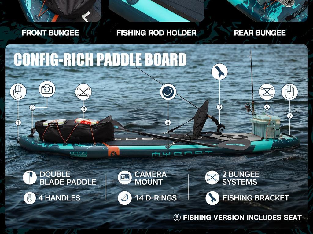 Myboat MY01 10 футов 6 дюймов * 35 дюймов * 6 дюймов надувная доска для серфинга стоя Нескользящая широкая доска для серфинга водные виды спорта со всеми аксессуарами