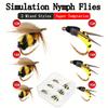 18Pcs 2Mixed Styles Insect Lure For Trout Fly Fishing Dry Flies Yellow Moth Bait&Bumble Bee Bait With Flies Box