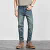 Мужские джинсы ретро весна и лето новые эластичные облегающие джинсы маленькие прямые