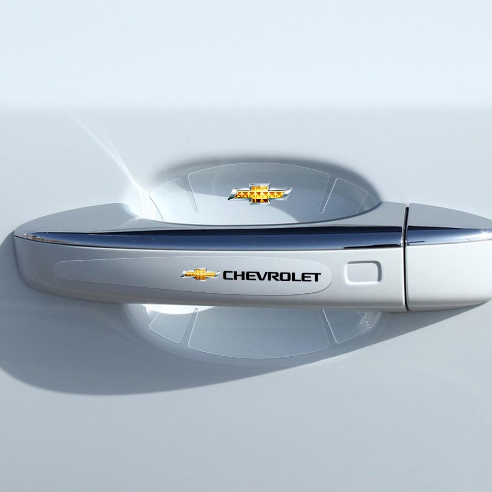 4/8Pcs Car Door Handle Transparent Sticker Protective Film For Chevrolet Cruze Malibu Sail Spark Captiva Equinox Trax Aveo T250