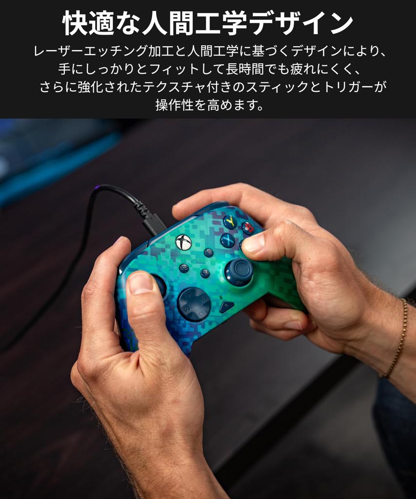 Turtle Beach Контроллер REMATCH ADVANCED Glitch Green Проводной Геймпад для Xbox Series PC Переназначение Кнопок Триггеры с Волосками Двойная Вибрация Эргономичный Дизайн Аудио