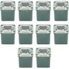 10PCS 30Amp Car Micro Cartridge Fuses, Car Low Profile Mini Box Shaped Fuse, Vehicle Square Female Fuse Accessories, Slow Blow FMM Mcase Type Fuses