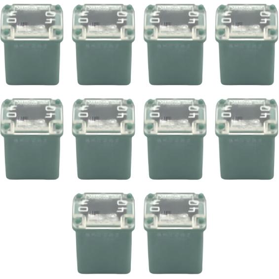 10PCS 30Amp Car Micro Cartridge Fuses, Car Low Profile Mini Box Shaped Fuse, Vehicle Square Female Fuse Accessories, Slow Blow FMM Mcase Type Fuses
