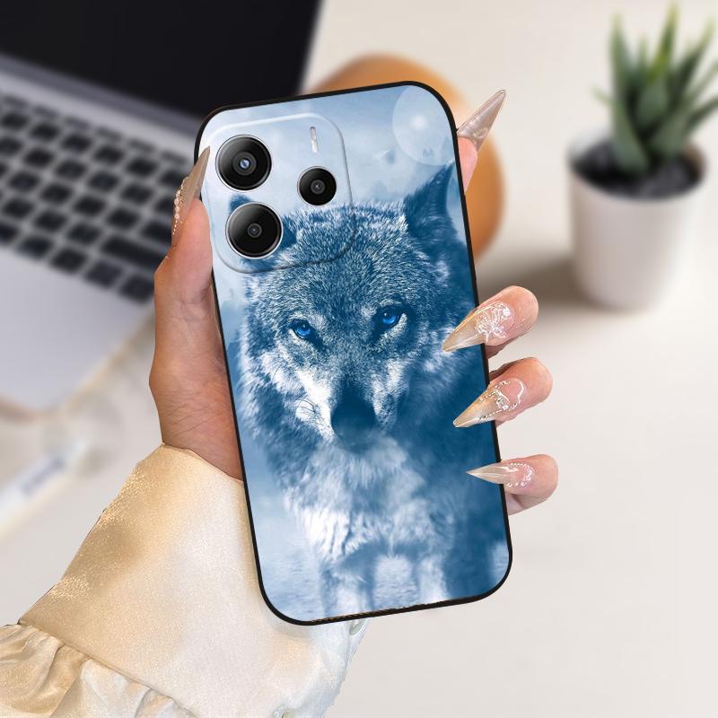 Чехол для телефона для Redmi Note14 Силиконовый ТПУ Чехол-бампер для телефона Чехлы для Redmi Note 14 4G Модный Мягкий Защитный Бампер Fundas Сумки