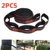 2Pcs Hammock Straps Special Reinforced Polyester Straps 5 Ring High Load-Bearing Barbed Black Outdoor Camping Hammock Straps
