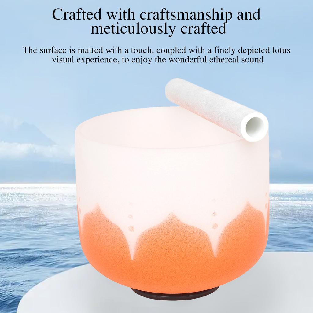 8-дюймовая хрустальная поющая чаша с молотком и резиновым уплотнительным кольцом для создания музыки, музыкального исцеления, медитации, йоги, дома, офиса
