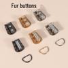 Высококачественный набор пуговиц и пряжки для шубы со стразами, с металлической кнопкой и застежкой "утиный клюв"