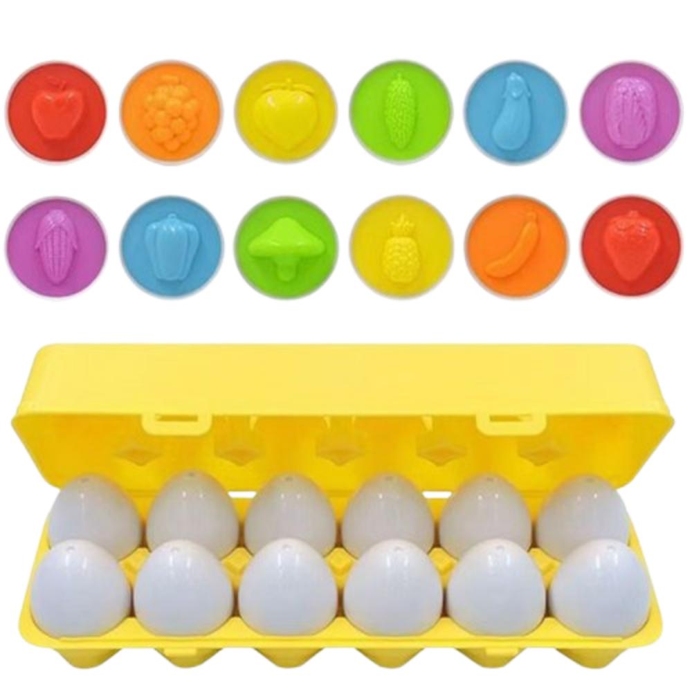 Plastic Sports Egg Carton Toys Cute Matching Smart Eggs Toy Kindergarten Babies