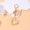 Colorful Hollow Love Heart Keychain Shiny Butterfly Tassel Resin Pendant Key Ring Women Handbag Ornament DIY Accessories Giftt