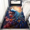 3D ковер с принтом павлина для гостиной, журнальный столик, напольный коврик для спальни, прикроватный коврик для коридора, противообрастающий декоративный напольный коврик