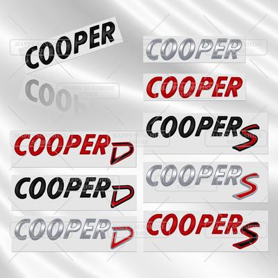 3D Металлическая Наклейка на Заднюю Дверь Багажника Cooper S D Эмблема Черными Буквами Аксессуар Декорации Кузова Автомобиля Для MINI T36 JCW