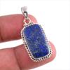 Natural Lapis Lazuli Gemstone Handmade 925 Solid Silver Gift Pendant 1.50" t4Z13