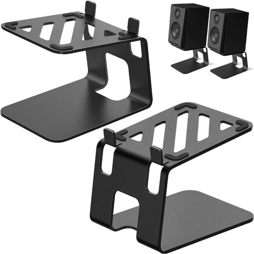 Black Color Audio Elevation Speaker Stands Vibration Isolation Studio Monitor Stands  Desktop Use