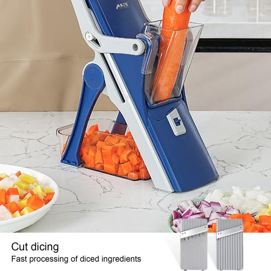 Регулируемый овощерезка-слайсер из нержавеющей стали с противоскользящей прокладкой, многофункциональный кухонный измельчитель со съемной конструкцией, помощник в домашней выпечке