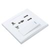 Адаптер-розетка 10А Порт Аксессуары для электрооборудования Дом Двойной USB-штекер Розетка Настенный AC DC Зарядное устройство Переключатель 86x86мм