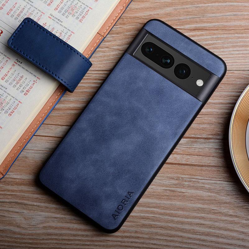 Кожаный чехол для Google Pixel 7 8 6 Pro 8A 7A 6A, шелковистый матовый чехол с защитой от отпечатков пальцев для google 7 pro, чехол Funda