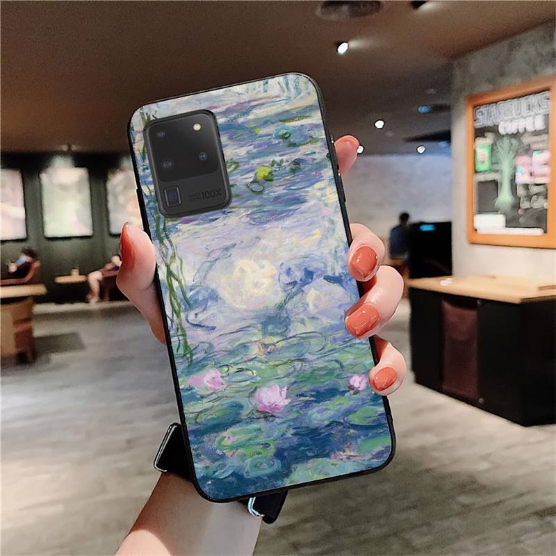 Чехол для телефона Monet Garden Lotus Bridge для Samsung S20 lite S21 S10 S9 plus для Redmi Note8 9pro для Huawei Y6