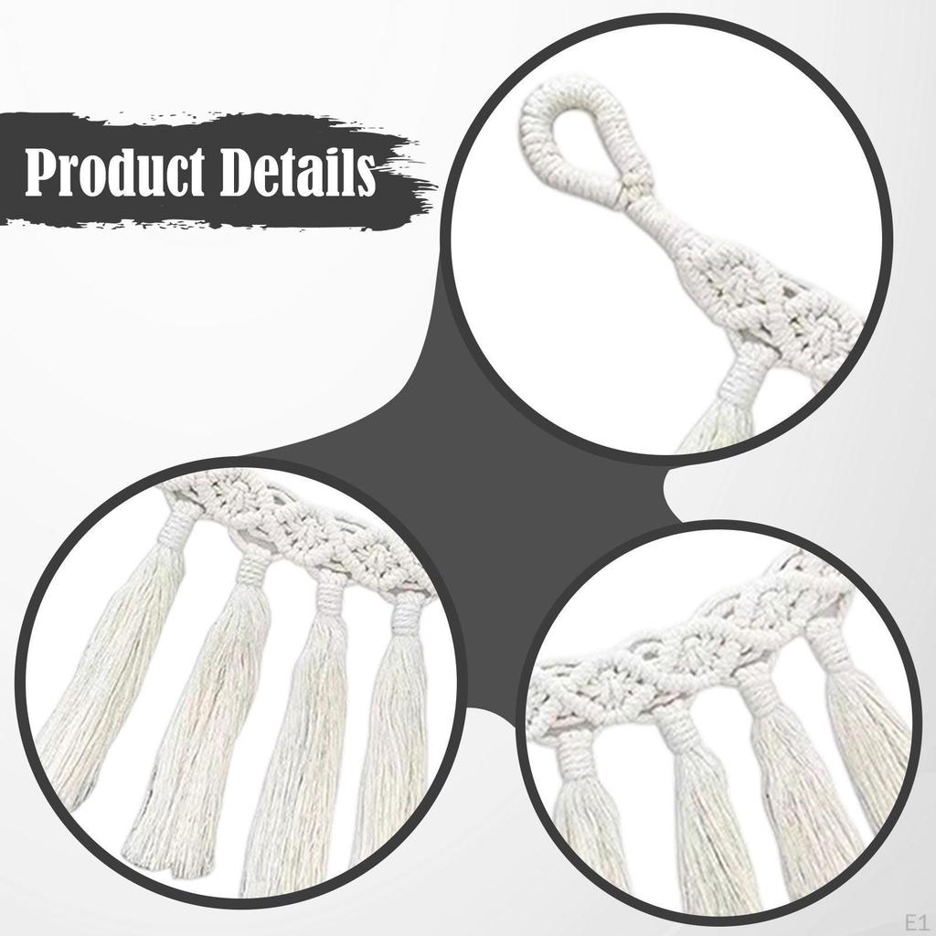 Бохо Макраме Подхват для штор Богемный Веревочный Подхват Декорация Задний Драпировочный Подхват для