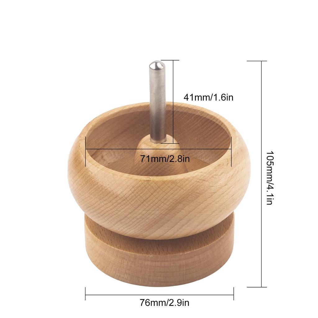 Bead Spinner for Jewelry Making, Effortless Rotating Wooden Clay Bead Spinner, Beading Supplies for Making Waist,Bracelets, Necklace