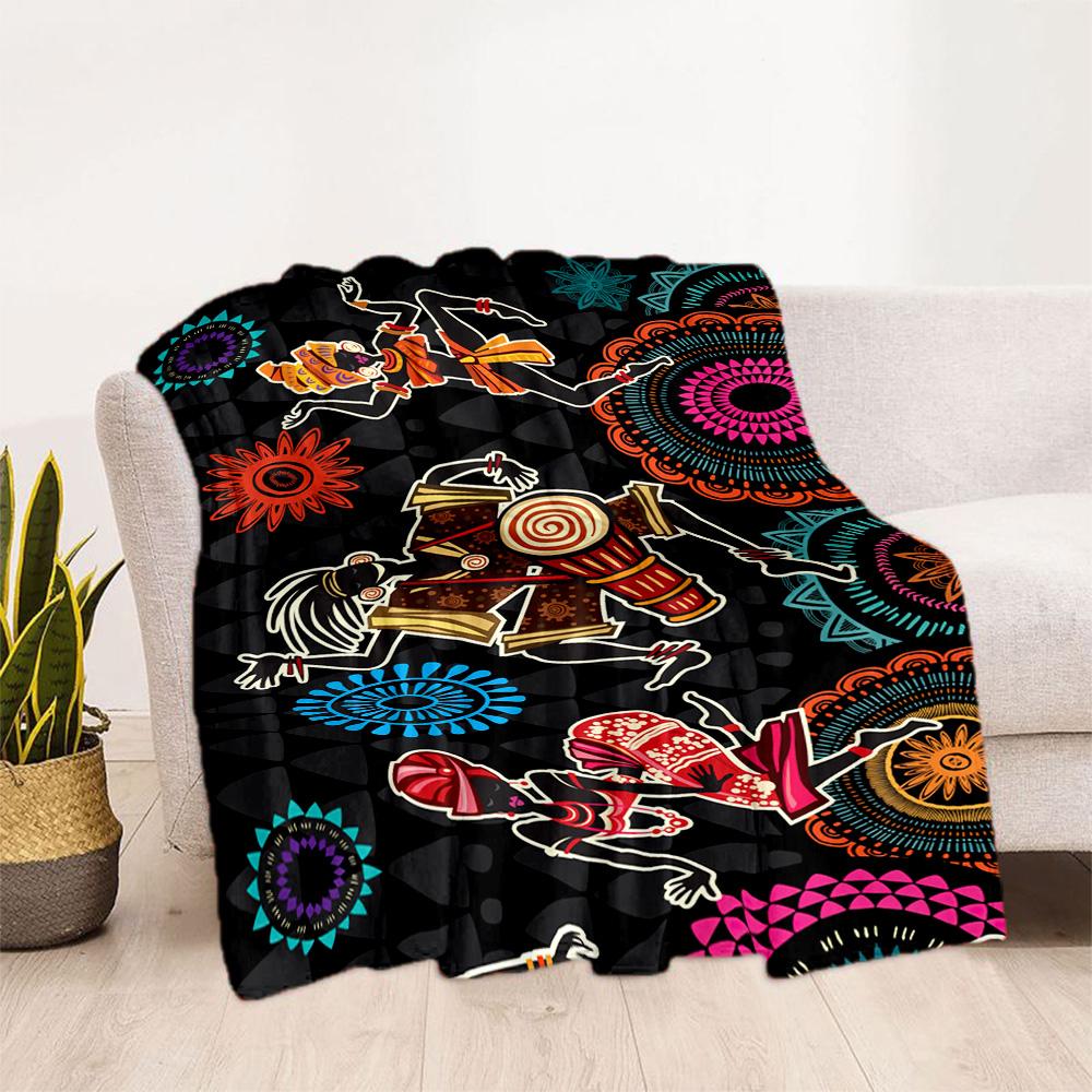 African Style Blanket Durable Comfort Suitable for Bedding Picnics Seaside All-Season Use Modern Style Gifts For Family Or Friends