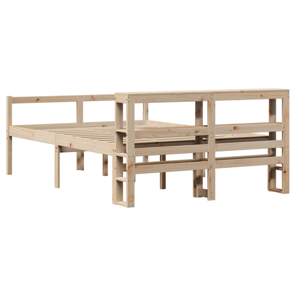 Senior Bed with Headboard 120 x 190 cm Solid Pine Wood