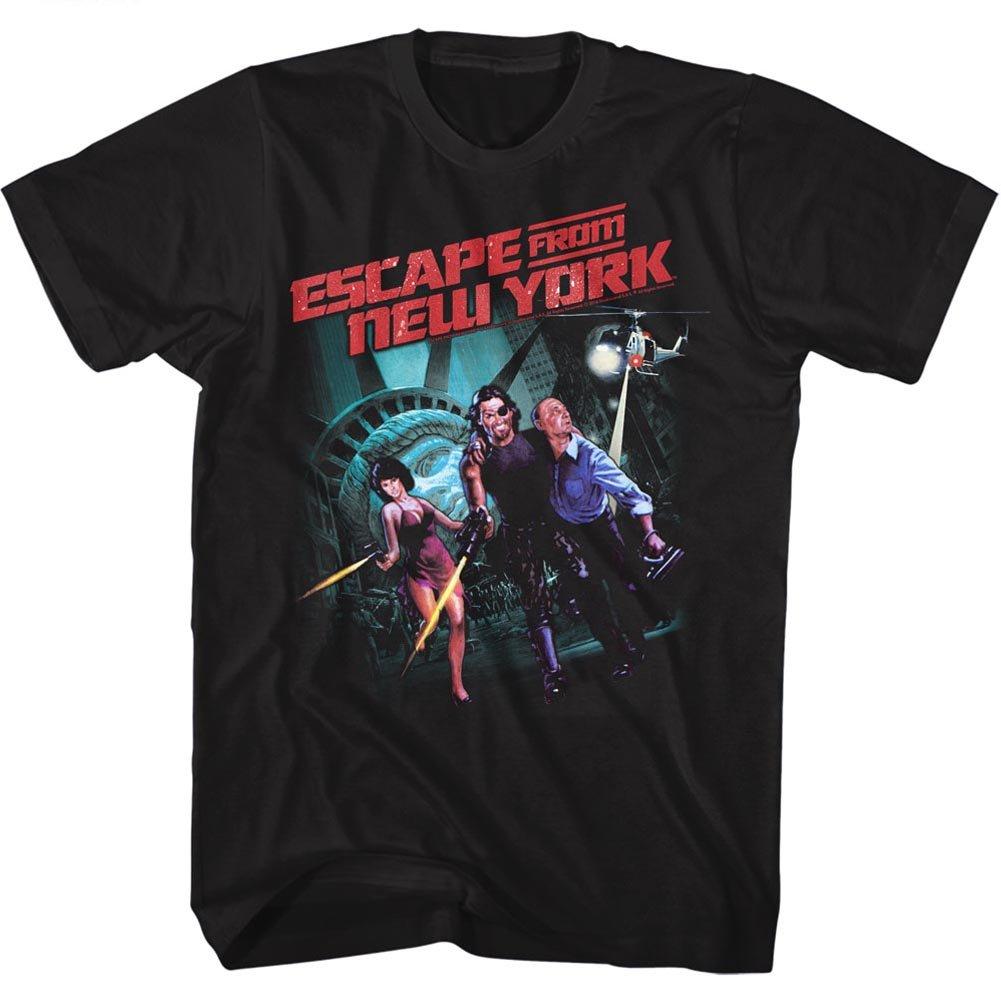 Футболка Escape From New York Унисекс Летняя Ретро Графическая с Изображением Боевика Короткий Рукав Повседневная Уличная Одежда Свободный Крой Футболка для Фаната Фильма