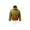 Li Ning Solid Color Hooded Down Jacket Men Outerwear Dark-Tea-Green AYMR485-1