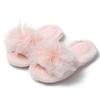 Fashion Ladies Cotton Slippers for Women New Peep Toe Shoes Autumn Female Home Non-slip Plush Flower Slippers Pantuflas De Mujer2024