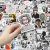 50 шт. Креативные стикеры-эмодзи знаменитостей для ноутбуков, чемоданов и канцелярских принадлежностей