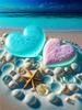 Полная квадратная круглая алмазная картина морское сердце камень вышивка мозаика пейзаж ручная работа подарок домашний декор