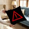 Warning Icon Danger Pillow Case Ultra Soft Skin Friendly Fabric Cloud Like Comfort  Concealed Zipper