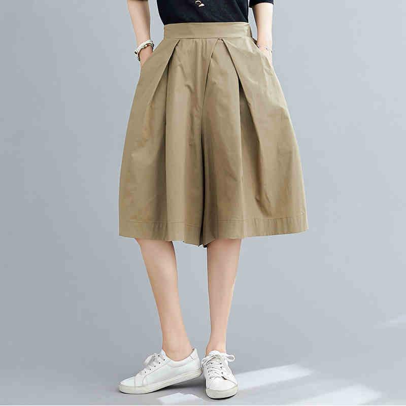 ZANZEA Женские летние однотонные свободные повседневные широкие брюки пятого цвета