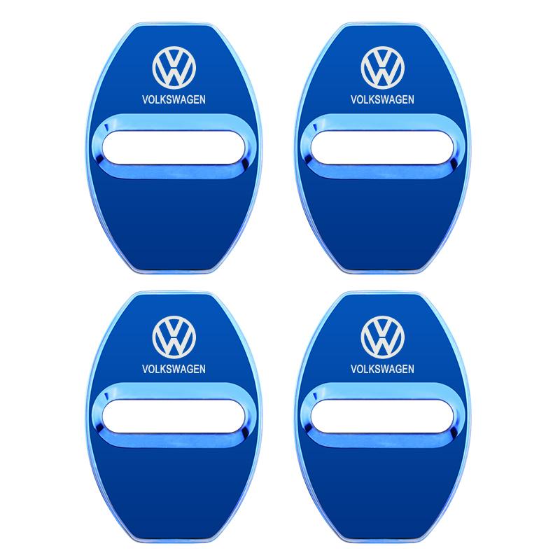 2026 Hot For Volkswagen VW 4 PCS/Set Fashion Stainless Steel Car Covers Door Lock Protecting Cover For Volkswagen VW Golf Tiguan