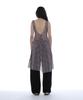 Partimento Woman Floral Pleated Sheer Midi Dress_Black