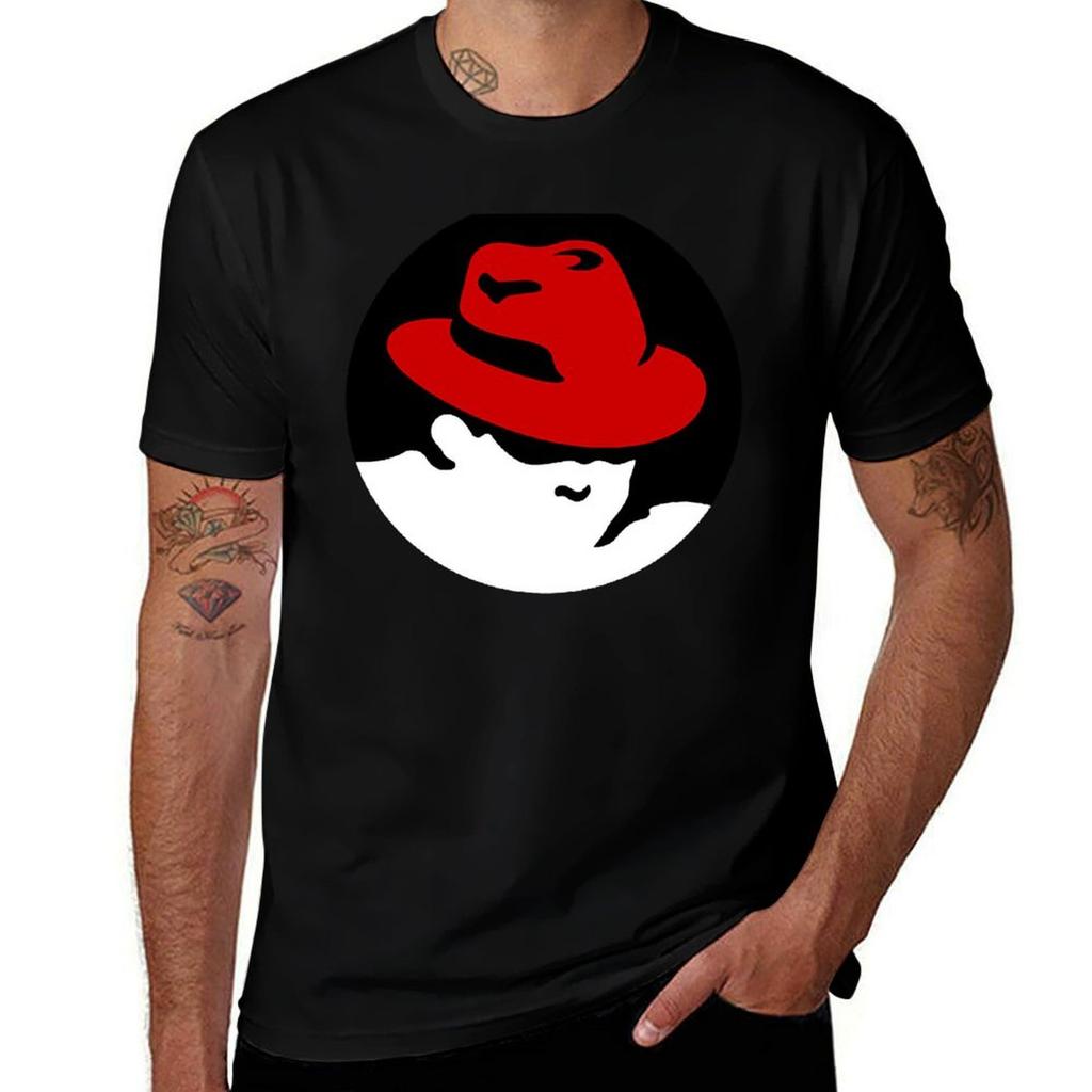 Linux Redhat Sticker Tshirt Antifade Casual Tee Shirt