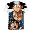 Детская футболка с 3D цифровой печатью из серии Dragon Ball для мальчиков, повседневная и удобная, с круглым вырезом и короткими рукавами