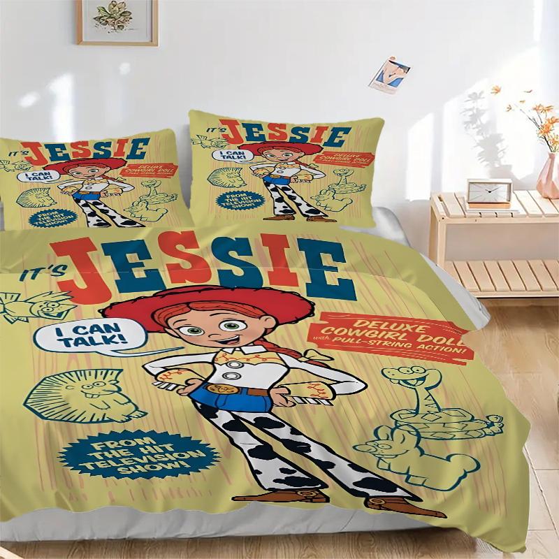 3Pcs Toy Story Jessie Poster Bedding Sets For All Sizes New 3D Printed Bed Cover Comforter Duvet Cover Pillowcase Bedroom Decoration