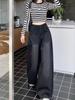 Мешковатые джинсы Hot Girl Femenina Y2k Street Vintage Washed To Make Old Fried Straight Wide-Bar Denim Брюки для женщин
