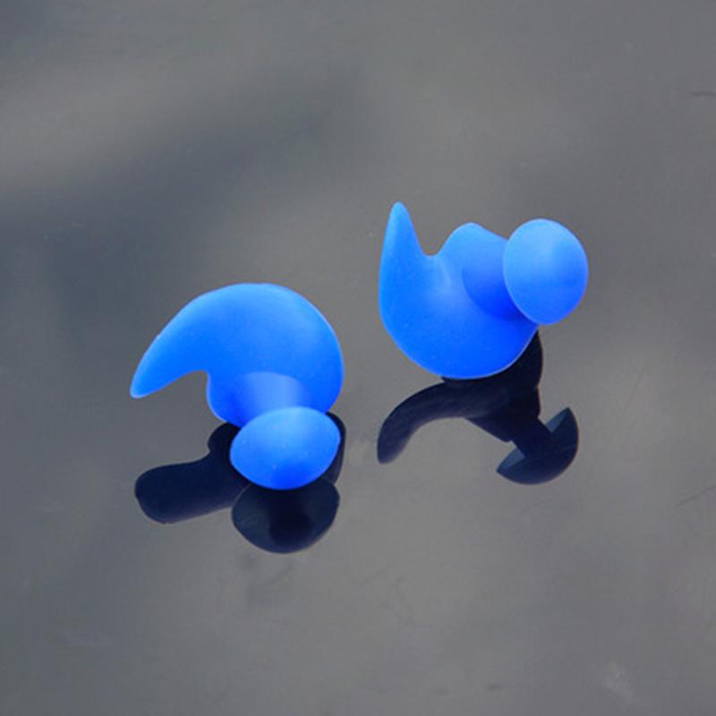 1 Pair Soft Environmental Silicone Spiral Waterproof Dust-Proof Earplugs Water Sports Swim Accessories