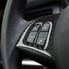 Carbon Fiber Car Accessories Indoor Steering Wheel Button Protection Decals Cover Trim Sticker For BMW X5 E70 2008-2013