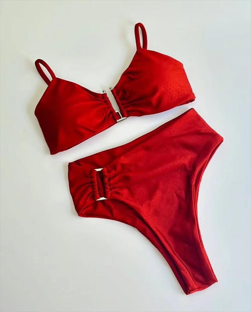 Bandeau Bikini Push Up Women Swimsuits 2025 Sexy Female Swimwear Brazilian Bikini Set Thong Biquini Swim Suits Solid Beachwear