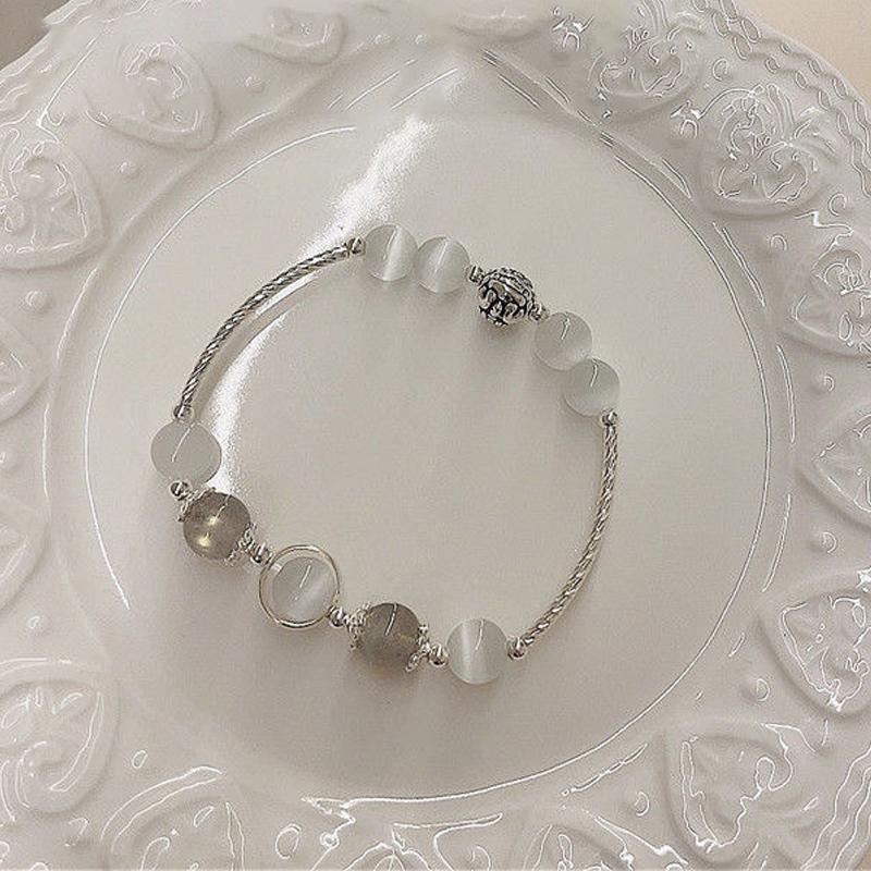 Женский браслет с имитацией опала, изысканный милый браслет из бисера, натуральный браслет для девочек, праздничные украшения, подарок, изысканные аксессуары