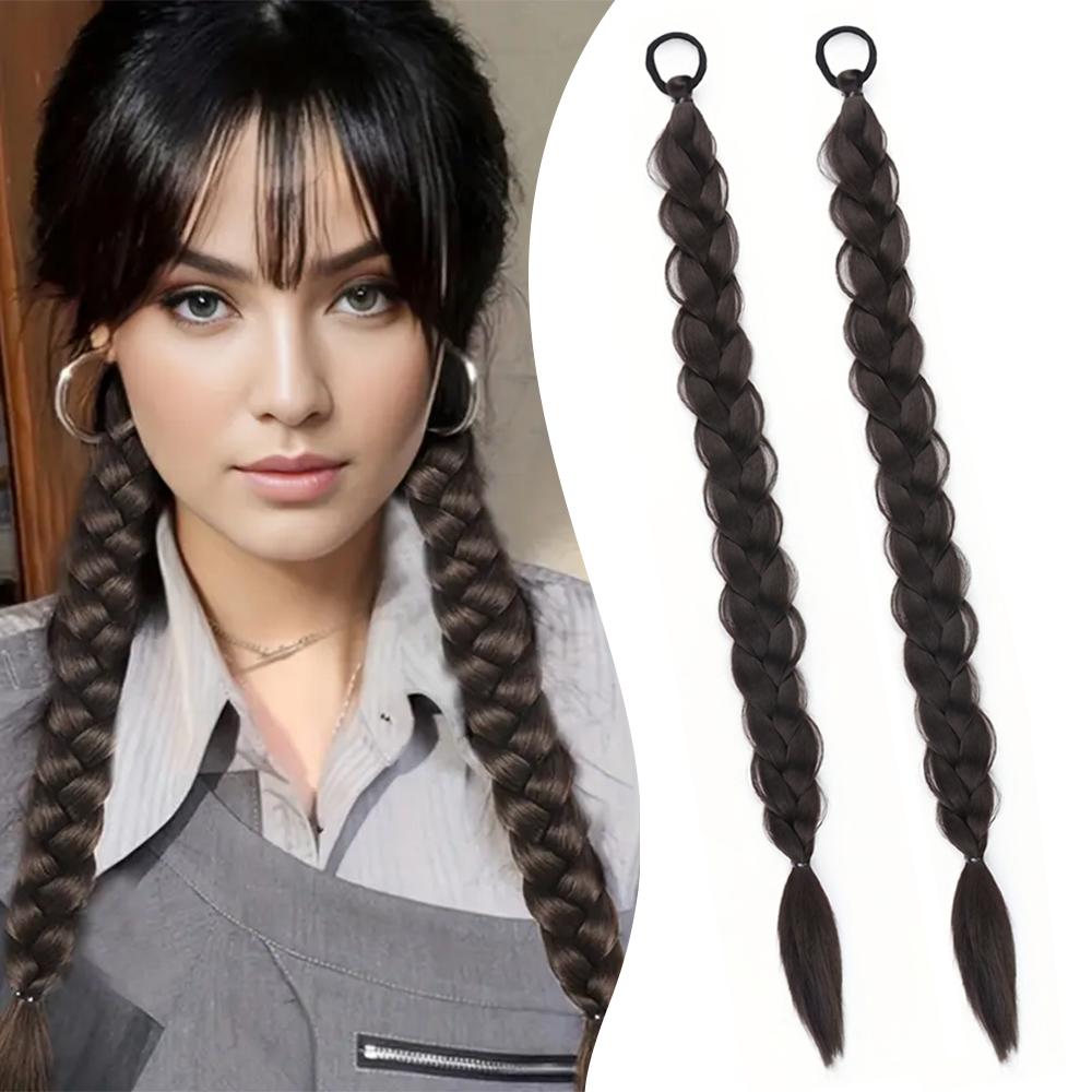 MERISIHAIR 2 шт. Синтетические косы-твист, накладной хвост, многоцветные, модные, термостойкие, подходят для женщин и девушек, для ежедневного использования