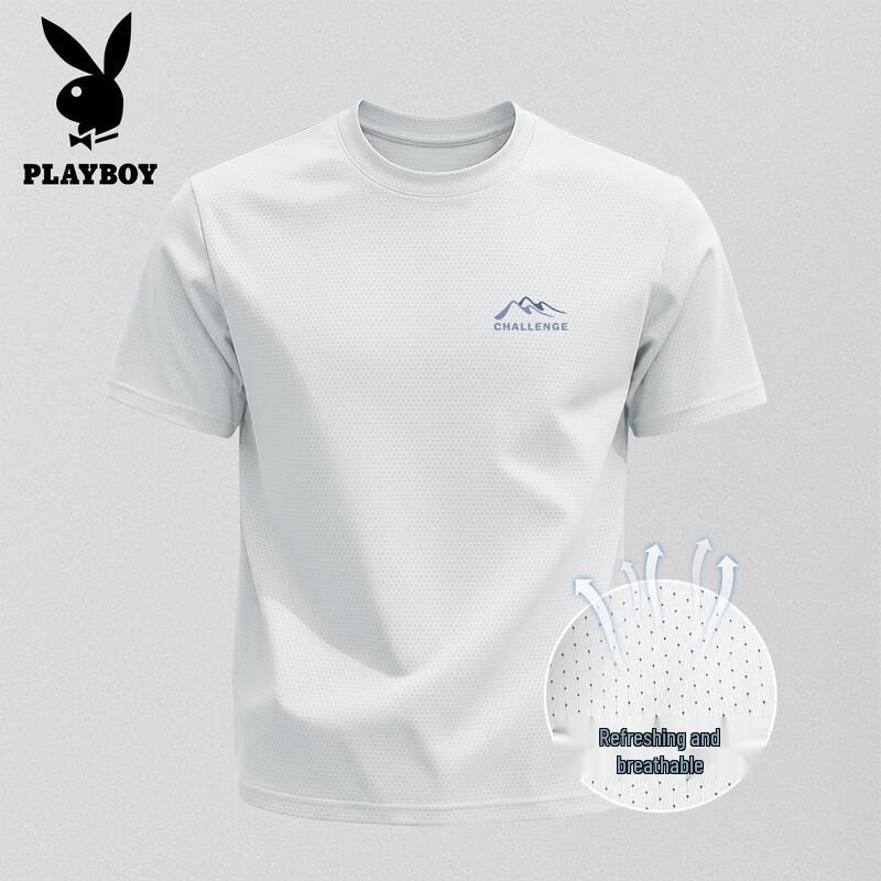 PLAYBOY Мужская быстросохнущая футболка из ледяного шелка
