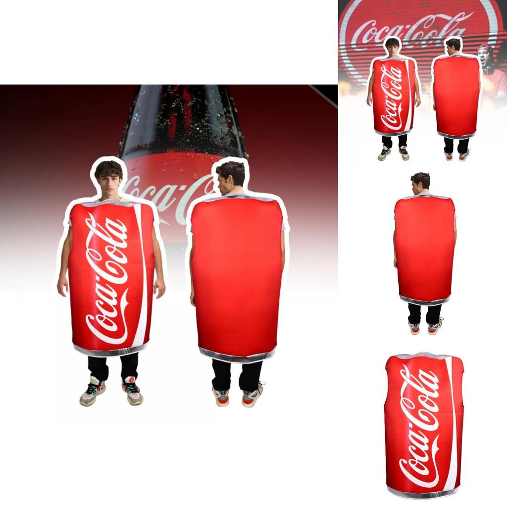 Веселый и яркий костюм Coca-Cola для празднования Хэллоуина, подходит для возраста от 18 до 24 лет