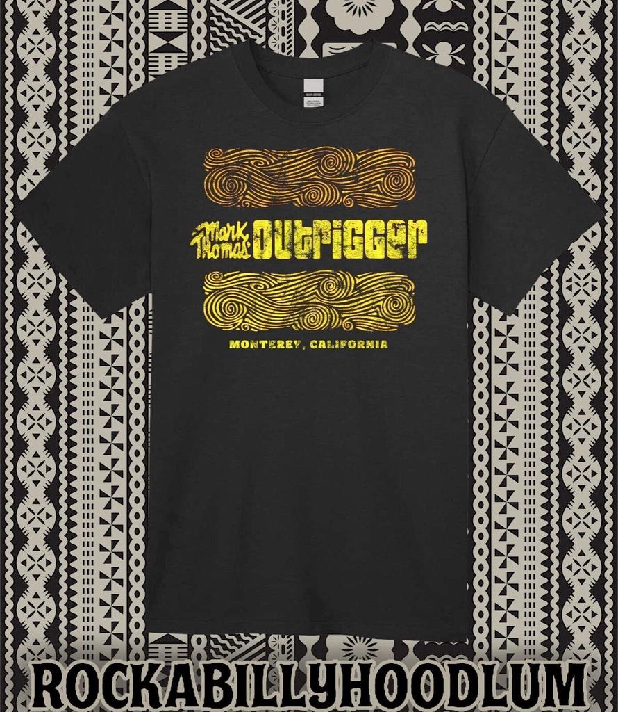 Retro Tiki Art Tee T Shirt Polynesian Mug Rum Tahitian The Outrigger Monterey CA
